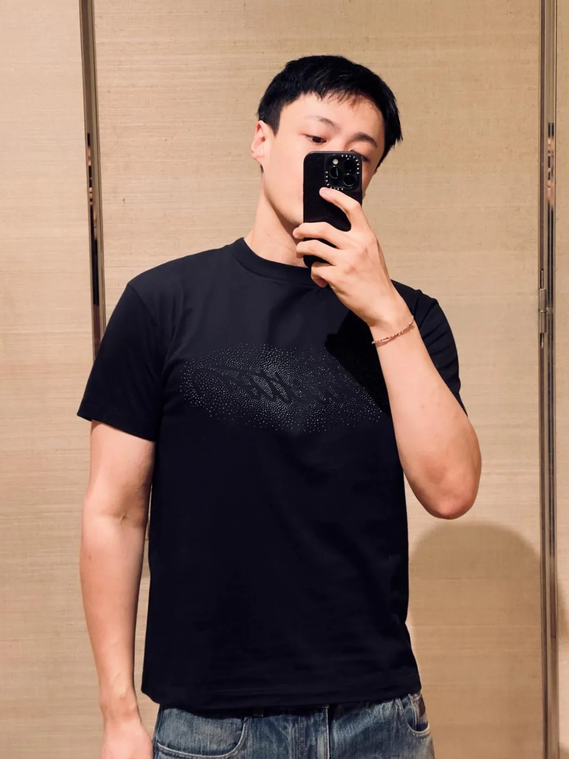 Louis Vuitton/Louis Vuitton Iron-On Letter Short Sleeve